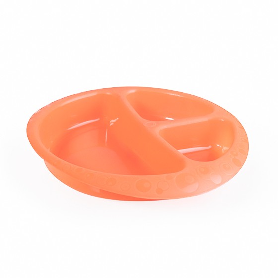 Orange Plate With Divisions For Babies BPA Free